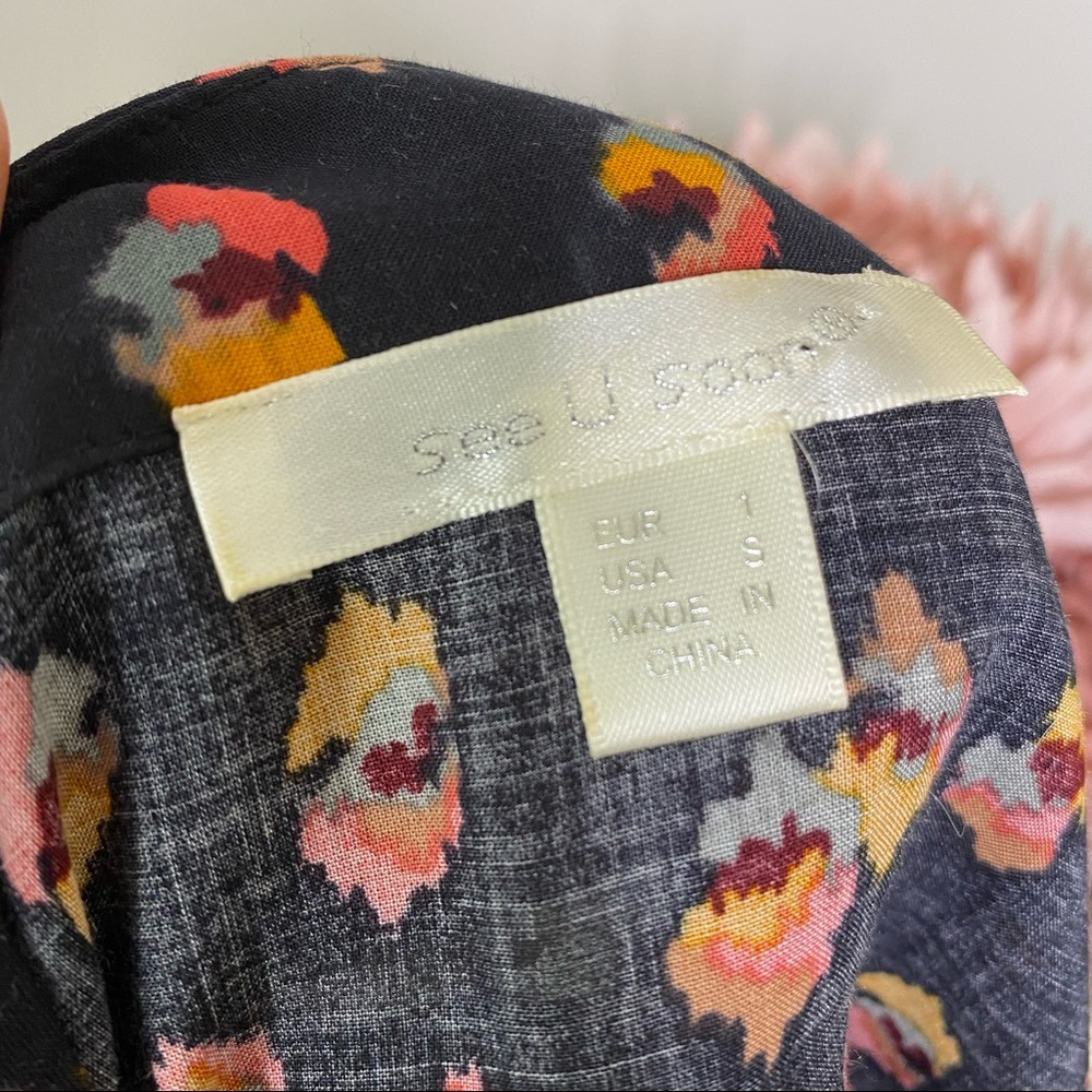 Anthropologie See U Soon Floral Long Sleeve Blouse - Picture 7 of 7